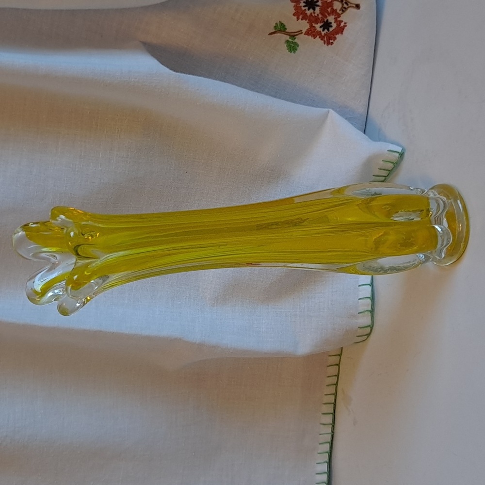 Vintage 1960s Swung Glass Vase